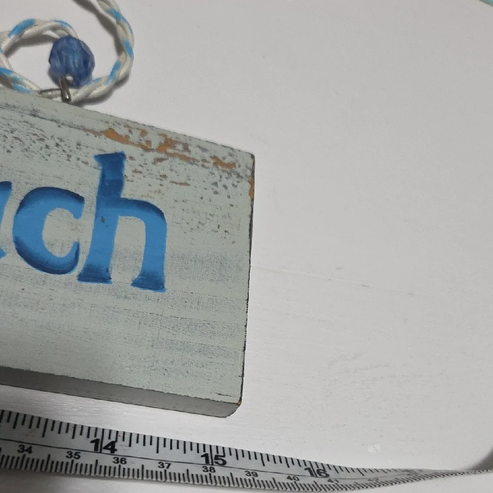 Wood And Metal Beach Sign